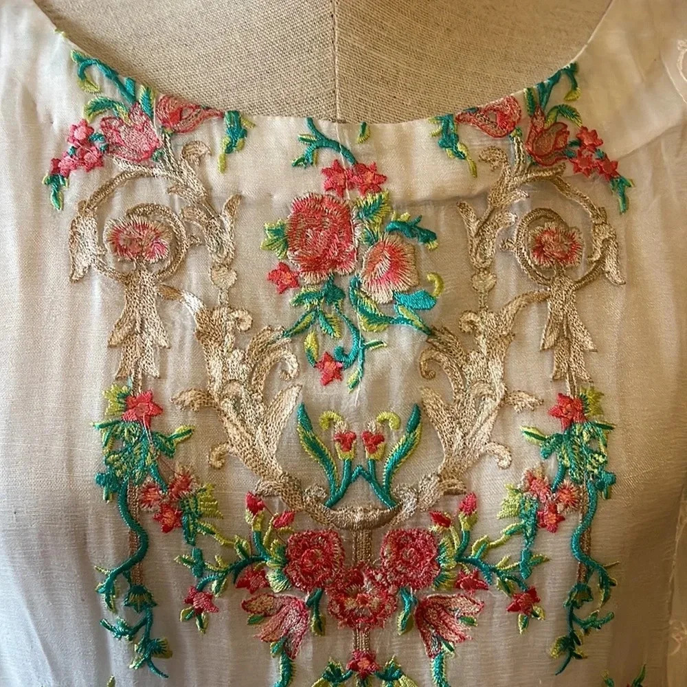 Beautiful 🤩 embroidered Indian tunic top ￼size S - Picture 11 of 15
